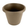 The HC Companies 16 Inch Indoor/Outdoor Classic Plastic Flower Pot Container Garden Planter with Molded Rim and Drainage Holes, Sandstone (4 Pack) - 2 of 3