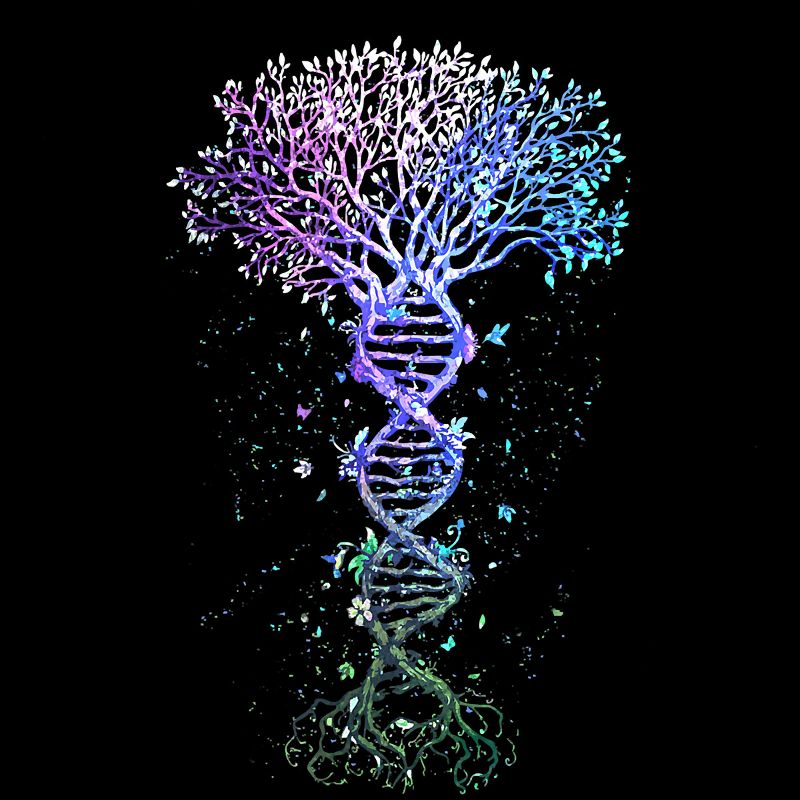 Men's Design By Humans DNA Tree Life Earth Genetics Biologist Science Gift By Luckyst T-Shirt, 2 of 5