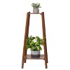 2/3/4 Tiers Bamboo Tall Ladder Plant Stand Flower Pots Display Shelf Flower Bench Holder Indoor for Corner Space Storage - 4 of 4