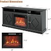 67" Electric Fireplace TV Stand with 23" Core, Adjustable Flame & Silent Heating, Large Storage Cabinet for Living Room, Bedroom, Office - 3 of 4