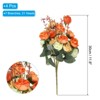 Unique Bargains Home Wedding Decoration Branch Heads Silk Artificial Mini Rose with Stem - 2 of 4