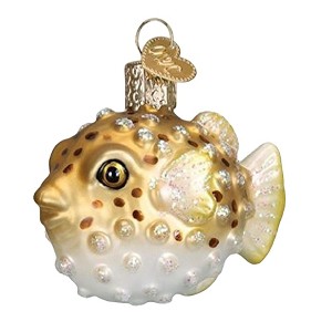 Old World Christmas Glass Blown Christmas Ornament for Tree, Pufferfish (With OWC Gift Box) - 1 of 4
