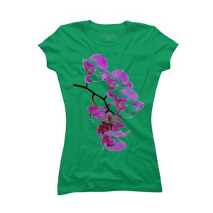Junior's Design By Humans Orchid By jirkasvetlik T-Shirt - 1 of 3