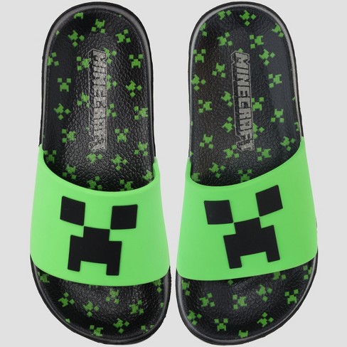 Minecraft Boys' Sport Slide Sandals, Comfort Casual Pool Slide Outdoor - image 1 of 4