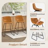 Arceso Swivel Bar stools Set, 25in Faux Leather Counter Height Bar stools, Mid Century Modern Bar Stools with Metal Legs & Footrest, for Kitchen - 3 of 4