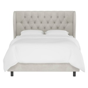 Skyline Furniture Tufted Velvet Upholstered Wingback Bed - 1 of 4