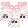 Big Dot of Happiness Two Cool - Girl - Square Favor Gift Boxes - Pastel 2nd Birthday Party Bow Boxes - Set of 12 - 2 of 4