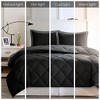 Sapphtopaz King Diamond Quilt Bedding Set Reversible Down Alternative Comforter Set with Pillow Sham,Machine Washable - 3 of 4