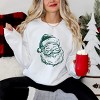 Santa Outline Green - Women's Graphic Sweatshirt - 3 of 4