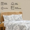 HLC.ME Floral Bed Sheets - Bed Sheet Set - Wrinkle Resistant & Ultra Soft - Fits Mattresses up to 15 Inches Deep - 4 of 4
