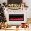 Costway 42" Smart WiFi Electric Fireplace Work with Alexa & Google Assistant & Recessed - 2 of 4