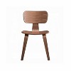 Simple Relax Set of 2 Wooden Side Chairs in Walnut - 3 of 4