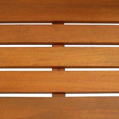 Meranti Wood Gardening Potting Bench with Teak Oil Finish and Storage Shelf