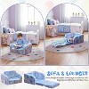 Hooseng Toddler Couch, 2-in-1 Plush Kids Fold-Out Sofa, Foldable Toddler Chair, Convertible Kids Sofa Lounger with Straight Armrests for Boys & Girls - 4 of 4
