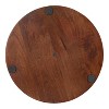 Kate and Laurel Lipton Tray, 13x13x20, Walnut Brown and Gold - 4 of 4