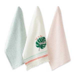 Design Imports Talk To Palm Embellished Dishtowel Set/3 - 1 of 4