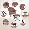 Lazy Chair with Ottoman - Modern Lounge Chair for Small Spaces, Ergonomic Reading Armchair, Foldable Footrest, Removable Washable Cover - 4 of 4