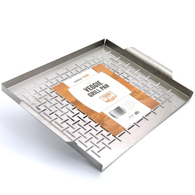 Large Stainless Steel Grill Topper Tray with Handles