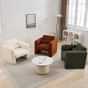 Whisen Modern Lambskin Accent Chair & Armchair with Cushioned Back & Pillow - 4 of 4