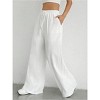 Coolmee Women's Elastic Waist Drawstring Casual Pants Straight Leg Lightweight Joggers Pants - 2 of 4