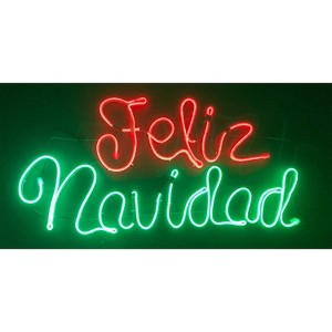 Morris Costumes LED Lighted Feliz Navidad Sign - 30 in x 20 in - Multicolored - 1 of 2