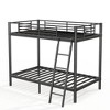 NicBex Twin over Twin Size Bunk Bed Metal Bed Frame with Inclined Ladder and Full Length Guardrail, Space Saving, No Box Spring Required - 2 of 4