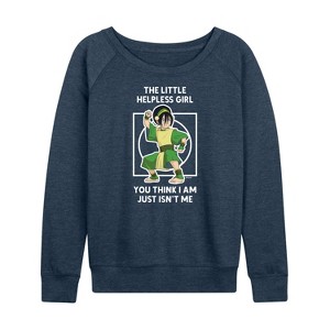 Women's - Avatar: The Last Airbender - Toph Lightweight French Terry Wide Neck Long Sleeve Shirt - 1 of 4