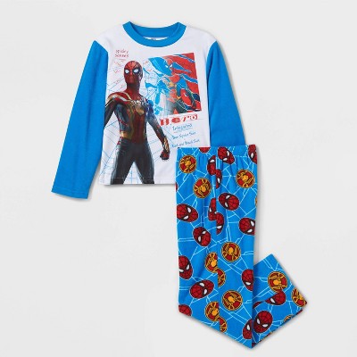 Spider-Man Toddler Boys Blue Spidey Print Fleece Blanket Pajama Sleeper 
