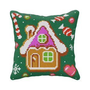 Orchidea Needlepoint Cushion. Cross stitch kit 