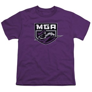 Middle Georgia State University Distressed Primary Logo Kids T-Shirt For Youth Purple - 1 of 4