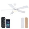 Kviflon 52 Inch Ceiling Fan with Light and Remote,Suitable for Sloped Ceiling for Living Room,Farmhouse,Bedroom - 3 of 4