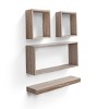 AZL1 Life Concept Bookshelf Floating Wall Shelf Wall Mounted Wood Shelves Hanging Wall Decor Home Room Coffee Shop, Beige, 17.72"*3.94"*9.06" - 4 of 4