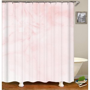 Pink Background Shower Curtains for Bathroom Waterproof Fabric Bath Curtain Durable Soft Stylish Bathroom Decor 72x72 Inch - 1 of 1