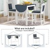 3-Piece Wood Dining Table Set Drop Leaf Dining Table with 2 Upholstered Armless Dining Chairs for Small Place,Dining Room-Tanpinhause - 4 of 4