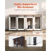 VEVOR 72" Dog Crate Furniture for 2 Dogs, Double Dog Crate Furniture, Double Sliding Doors, Steel Frame Dog Crate for Small, Medium, Large Dogs White - 3 of 4