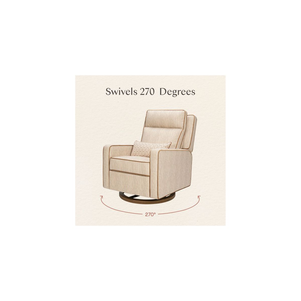 Babyletto Sigi Pro Power Recliner and Swivel Glider with Power Adjustable Headrest and Lumbar Support by Nate Berkus - thumbnail 10