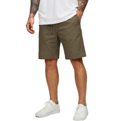 COOFANDY Shorts for Men 9 inch Cotton Chino Summer Fashion Pull on