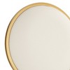 Elm Lane Calix Gold Metal Bar Stool 30 1/2" High Modern White Leather Cushion with Backrest Footrest for Kitchen Counter Height Island Home Shed House - 3 of 4