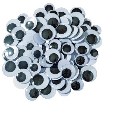Creativity Street Jumbo Wiggle Eye, Assorted Size, Black, set of 100