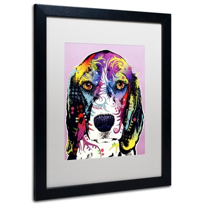 Trademark Fine Art -Dean Russo '4 Beagle' Matted Framed Art