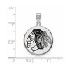 Black Bow Jewelry Sterling Silver Chicago Blackhawks NHL Large Pendant - 2 of 3