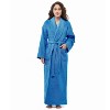 Arus , Women's Full Length Turkish Terry Cotton Robe, Shawl Collar Long Bathrobe, LNG - image 2 of 4