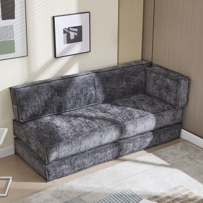 Modular Chaise Lounge Freely Combinable Sleeper Sofa Bed Daybed Lazy Sofa Couch, Space-saving, Chenille Upholstered-ModernLuxe