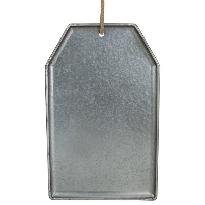 Distressed Silver Metal Outdoor Porch Rules Hanging Wall Decor