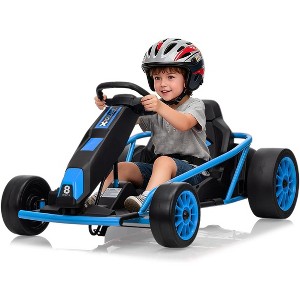24V Go Kart for Kids 8+ Years,300W*2 Extra Powerful Motors,8.1MPH High Speed Drifting with Power Display - 1 of 4
