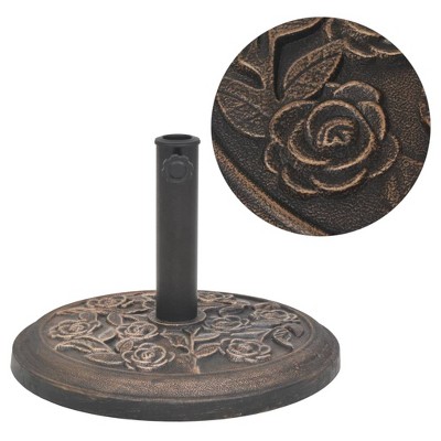 VidaXL Parasol Base Resin Round Bronze 19.8 lbs