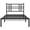 vidaXL Metal Bed Frame without Mattress with Headboard Black 39.4"x78.7" - 4 of 4
