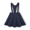 Hope & Henry Girls' Fleece Bow Front Suspender Skirt, Infant - 3 of 4