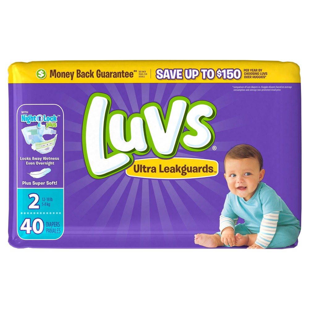 UPC 037000859239 product image for Luvs Disposable Diapers Jumbo Pack - Size 2 (40ct) | upcitemdb.com