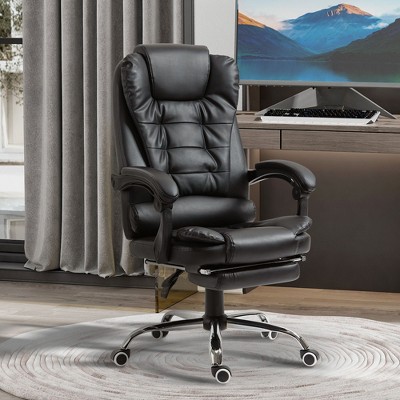 NicBex Adjustable Office Chair Modern Leather Ergonomic Executive Chair with Armrest, Retractable Footrest and Lumbar Support for Office, Study